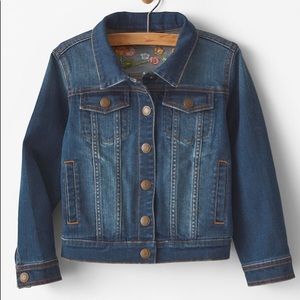 Flower embroidered jean jacket